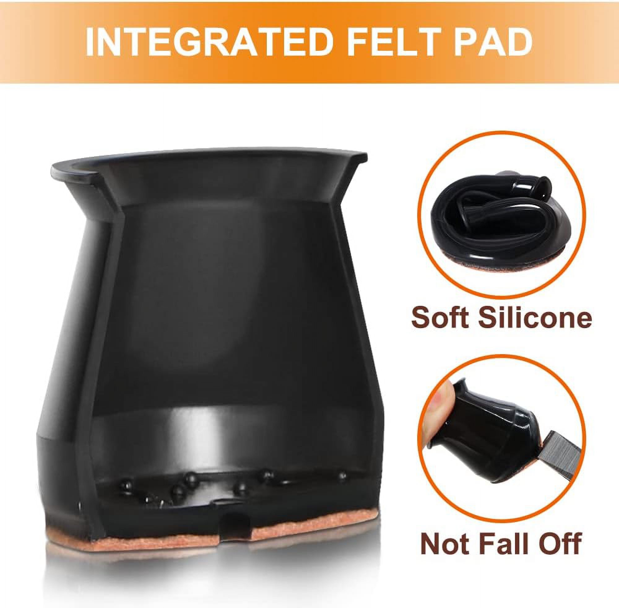 Chair Leg Floor Protectors for Hardwood Floors Silicone Covers to Protect Wood Tile Floors Felt Pads Furniture Leg Caps Non Slip Reduce Noise