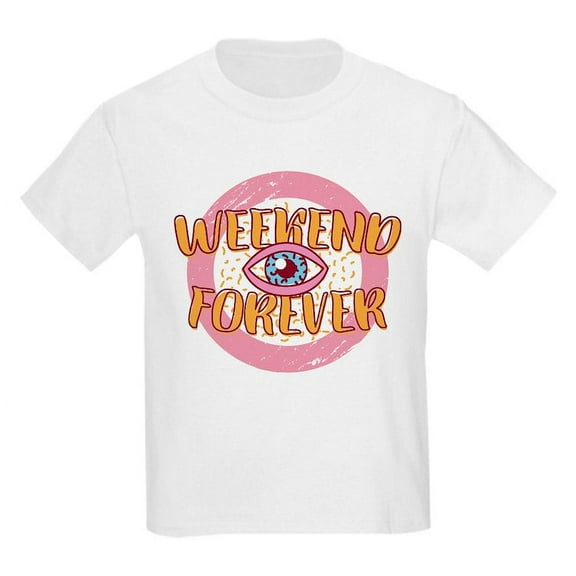CafePress - Retro 80S Weekend Forever T Shirt - Light T-Shirt Kids XS-XL