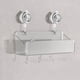 thumbnail image 2 of 1 Unidad Estante De Almacenamiento Con Ventosas Para Cocina Y Baño Estante De Almacenamiento Sin Perforaciones Para Montar En La Pared Lavabo Cepillo De Dientes Pasta De Dientes Cosméticos Almacenam, 2 of 6