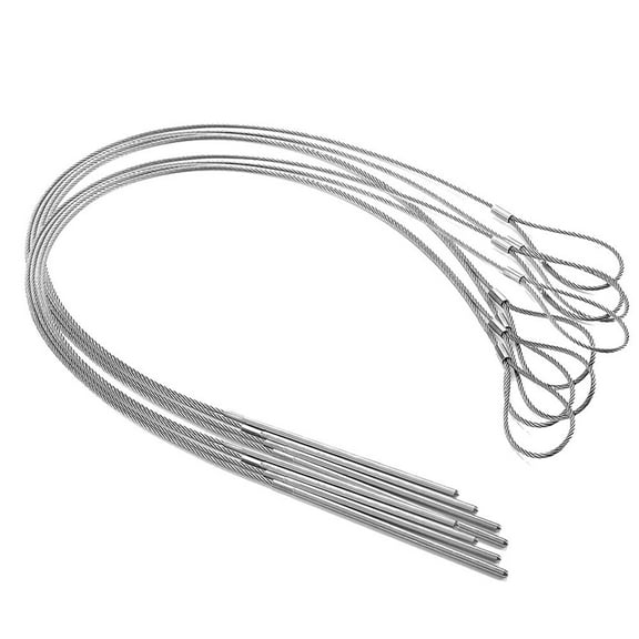 KAMaster 30 in Flexible Barbecue Skewers Stainless Steel Easy Marinate Grilling Skewers 30" Long BBQ Skewers 8 Pack