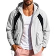 thumbnail image 5 of LVHAOGJOB Mens Jackets Hoodie Hiking Rain Jackets with Pockets Outdoor Big and Tall Zip Up Coats for Men, 5 of 9