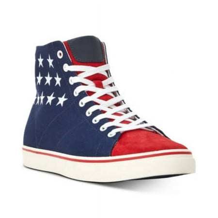 

Polo Ralph Lauren Mens Solomon High Top Sneakers - Red/Navy Various Sizes: 10D/Red/Navy