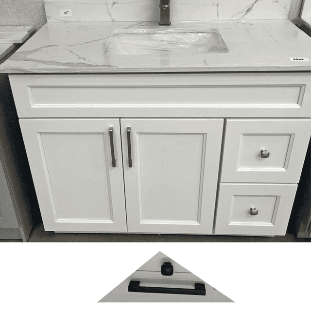 Isaac 42 inch Solid Wood Shaker Style Bathroom Vanity