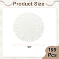thumbnail image 2 of 100pcs Paper Doilies 8" Round Disposable Lace Paper Doilies Placemats White, 2 of 6