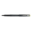 Razor Point Fine Line Porous Point Pen, Stick, Extra-Fine 0.3 Mm, Black Ink, Black Barrel, Dozen