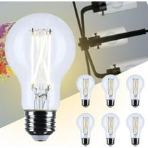 Satco S12470 LED A19 Light Bulbs 12.5W 120V 3500K High Lumen E26 Medium Base Dimmable (6 Pack)