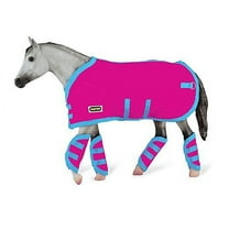 Breyer Traditional Tack Blanket & Shipping Boots Toy Horse Accessory - Hot Pink