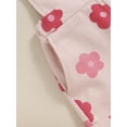 thumbnail image 6 of Niusricy Kids Little Girl Overalls Shorts 6M 12M 18M 2T 3T 4T 5T 6T Toddler Baby Sleeveless Suspender Jumpsuit Floral Print Pocket Front Rompers with l Cute Clothes for Summer Daily Vacation, 6 of 7
