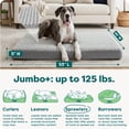 thumbnail image 3 of FurHaven Ultra Plush Orthopedic Deluxe Mattress Pet Bed for Dogs & Cats - Gray, Jumbo Plus, 3 of 9