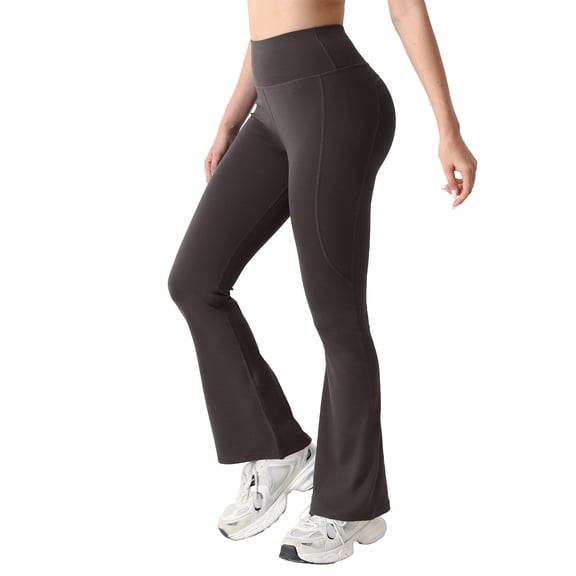 Garbnen Flare Leggings for Women Stretchy Bootcut High Waist Yoga Pants Women Bell Bottom Fleece Workout Gym Casual