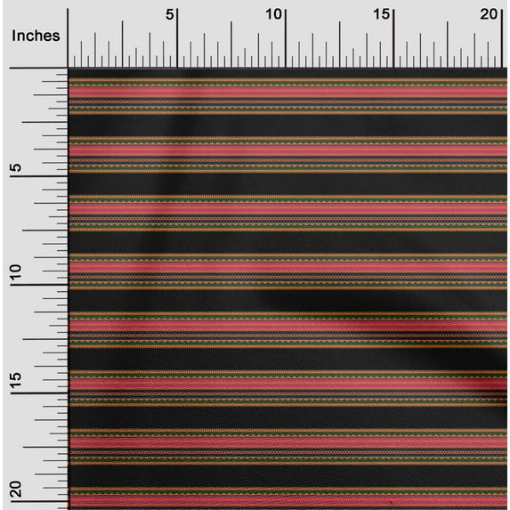 oneOone Polyester Lycra Fabric Waves & Geometric Stripe Print Fabric By Yard 56 Inches Wide
