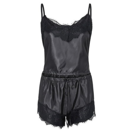 Puawkoer Women s Camisole Shorts Set Lace Pajama Set for Women Plus Nightwear Women Lingerie Set Lace Underwire Bra Set Sexy Lingerie Sets New Sexy Fashion Lace Underwear Sleepwear Pajamas