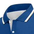 thumbnail image 5 of Men Polo Shirts Short Sleeve with Pocket Sport Wicking Shirts for Men Casual Athletic Collared T-Shirts Big and Tall Size S-5XL Blue, 5 of 5
