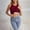 *Red, variant on Holzkary Seamless Workout Tank Top for Women with Built In Bra, Padded Racerback Athletic Yoga Camisole Women's Solid Color Round Neck Vest Fashion Casual Top Khaki L