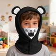 thumbnail image 2 of Unisex Kids Winter Lined Thermal Face Mask With Windproof Ear Coverage Cartoon Design Comfortable Warm For Outdoor Sports Activities In Cold Weather White, 2 of 4