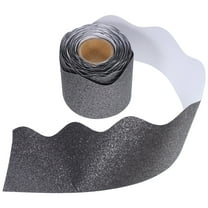 STRANDCHIC Grey Glitter Bulletin Board Border Stylish Trim for Decoration