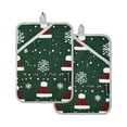 thumbnail image 7 of Yayeee Pot Holders Kitchen Heat Resistant with Pocket 7"x9.8" Cotton Oven Cooking Hot Pads, Christmas Santa Hats, 7 of 7