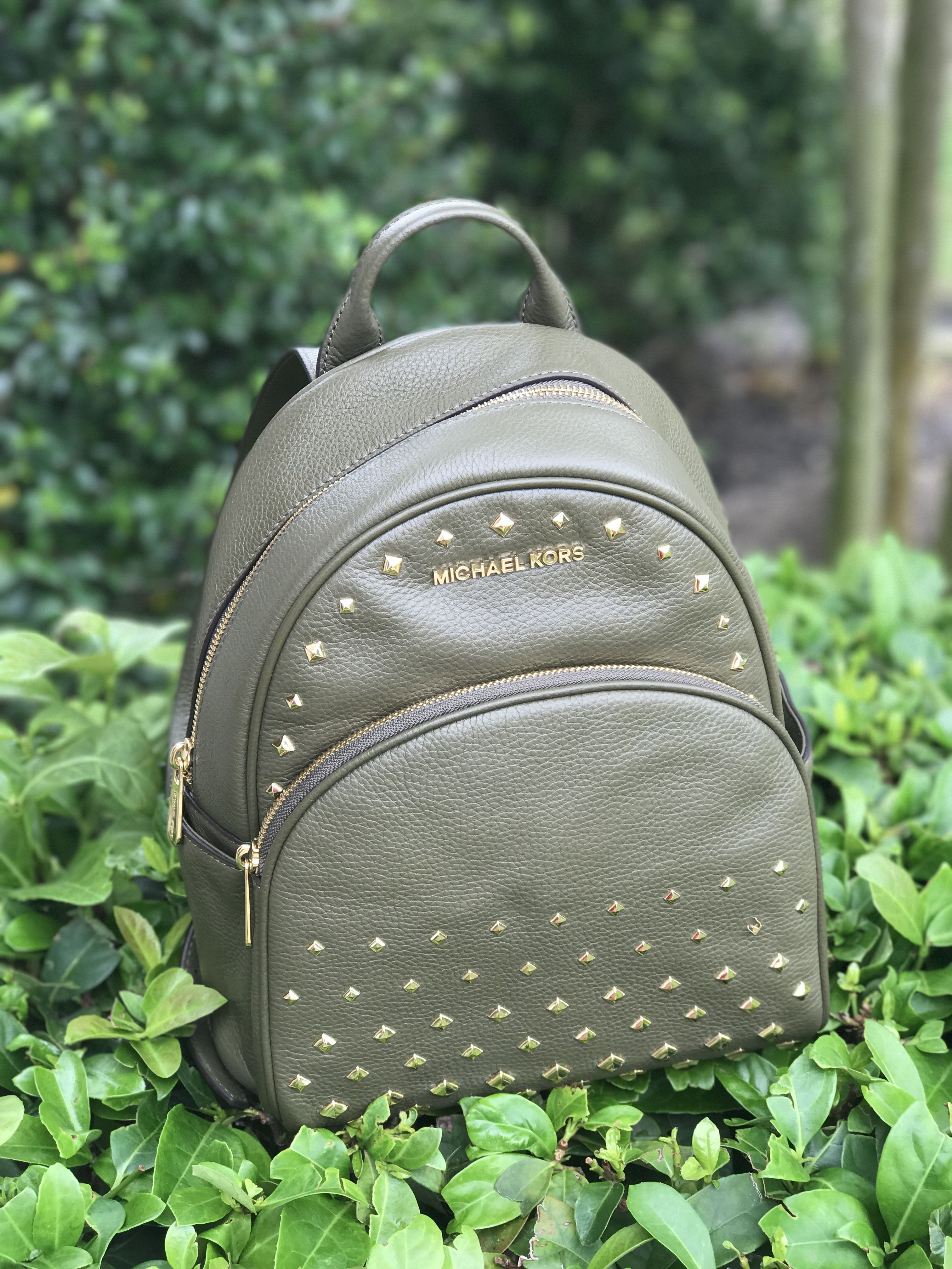 michael kors olive backpack