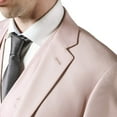 thumbnail image 4 of Adam Baker by West End Men's 91039 3-Piece Single Breasted Slim Fit 2-Button Vested Dress Suit Set - Rose Blush - 38S, 4 of 6