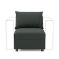 thumbnail image 5 of Ainfox Upholsterd Storage Armless Chair Module For Modular Couch, Reversible Sleeper Couches, Modular Sectional Sofas Seats Dark Gray, 5 of 9