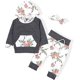 thumbnail image 1 of Oklady Ropa Para Bebé Recién Nacido, Manga Larga, Flores, Sudadera Con Capucha, Tops, Pantalones Para Niña (A-Gris, 0-6 Meses), 1 of 5