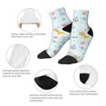 thumbnail image 5 of Fuzoiu Space With Dino Astronauts Print Adult Socks, Crew Moisture-wicking Socks, Unisex Cushion Crew Socks,Casual Sports Ankle Socks, 5 of 7
