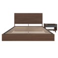thumbnail image 2 of Nexera Milo 3-Piece Floating Platform Bedroom Set, Brown, Queen, 2 of 7