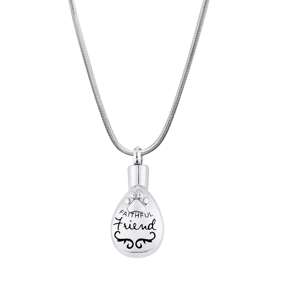 Sympathy Gift Memorial Jewelry Tadblu Clear Memorial Pendant Cremation Jewelry Loss of Loved One Loss of Pet Cremation Pendant