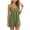 Army Green, variant on Women's Pleated Spaghetti Strap Romper Solid Color Loose Short Jumpsuit Pants Summer Beach Wear Red XL