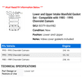 thumbnail image 2 of Lower and Upper Intake Manifold Gasket Set - Compatible with 1985 - 1995 Chevy Camaro 1986 1987 1988 1989 1990 1991 1992 1993 1994, 2 of 2