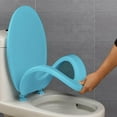 thumbnail image 2 of Kabnic Toilet Seat, Elongated Toilet Seat, Soft Vinyl Toilet Seat, Toilet Seat cover Cover with Comfort Foam Cushioning, Fits All Standard Size Padded Toilet Seat, 2 of 8