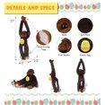 thumbnail image 3 of DolliBu Hanging Black Capuchin Monkey with Yellow Easter Egg Plush - Perfect Monkey Stuffed Animals for Easter Basket, Cute Easter Egg Stuffed Animal Spring Toys for Girls, Boys, and Babies - 21 Inch, 3 of 4
