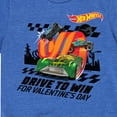 thumbnail image 3 of Hot Wheels - Valentine's Drive to Win - Toddler And Youth Short Sleeve Graphic T-Shirt, 3 of 5