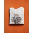 thumbnail image 3 of Elephant Design  Sweatshirt Men -Image by Shutterstock, Male 3X-Large, 3 of 4