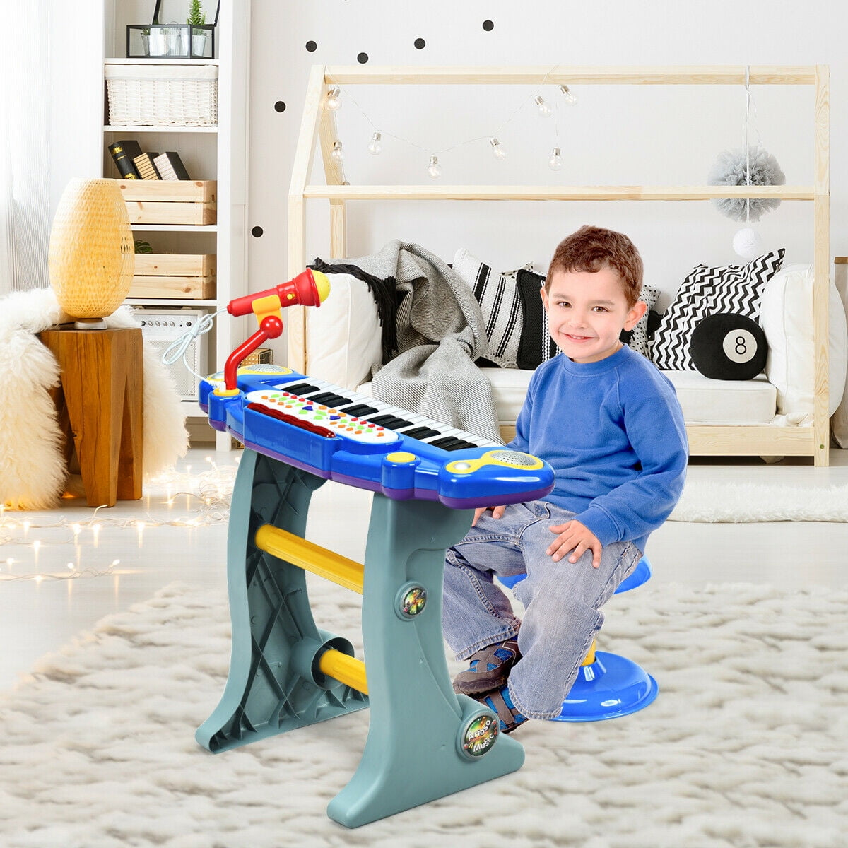 Free Shipping! Gymax 37 Key Electronic Keyboard Kids Toy