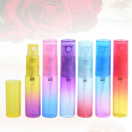 HEANUJJ 6-Pack Refillable Spray Bottles in Assorted Colors Portable Storage Containers for Cosmetics Travel and Outdoor Use