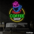 thumbnail image 3 of Craftnamesign Coffee Shop Neon Sign, Coffee Shop Decor, Coffee LED Signage, 3 of 4