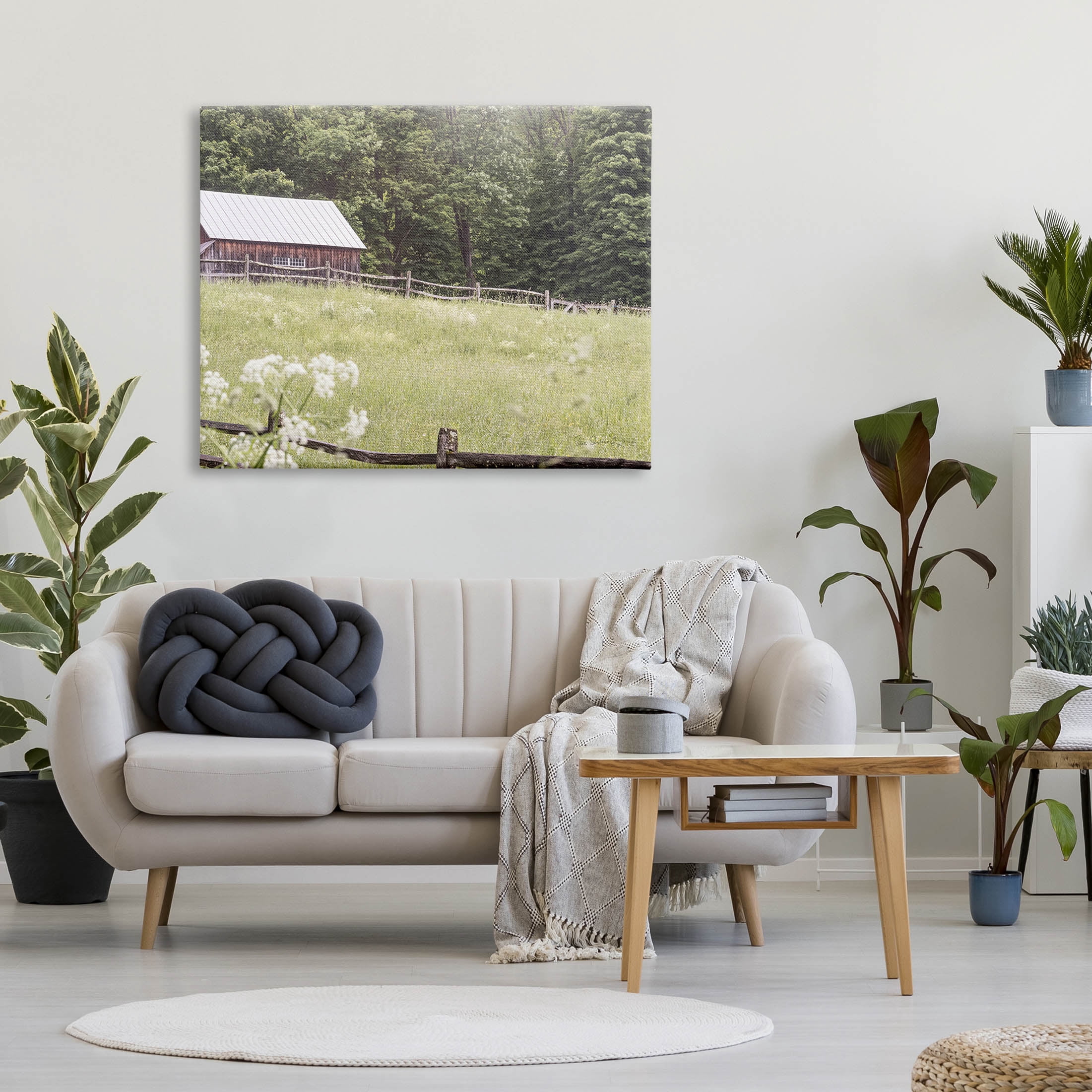 Stupell Industries Rural Country Cottage Grassland Field Photograph Gallery Wrapped Canvas Print Wall Art, Design by Sue Schlabach