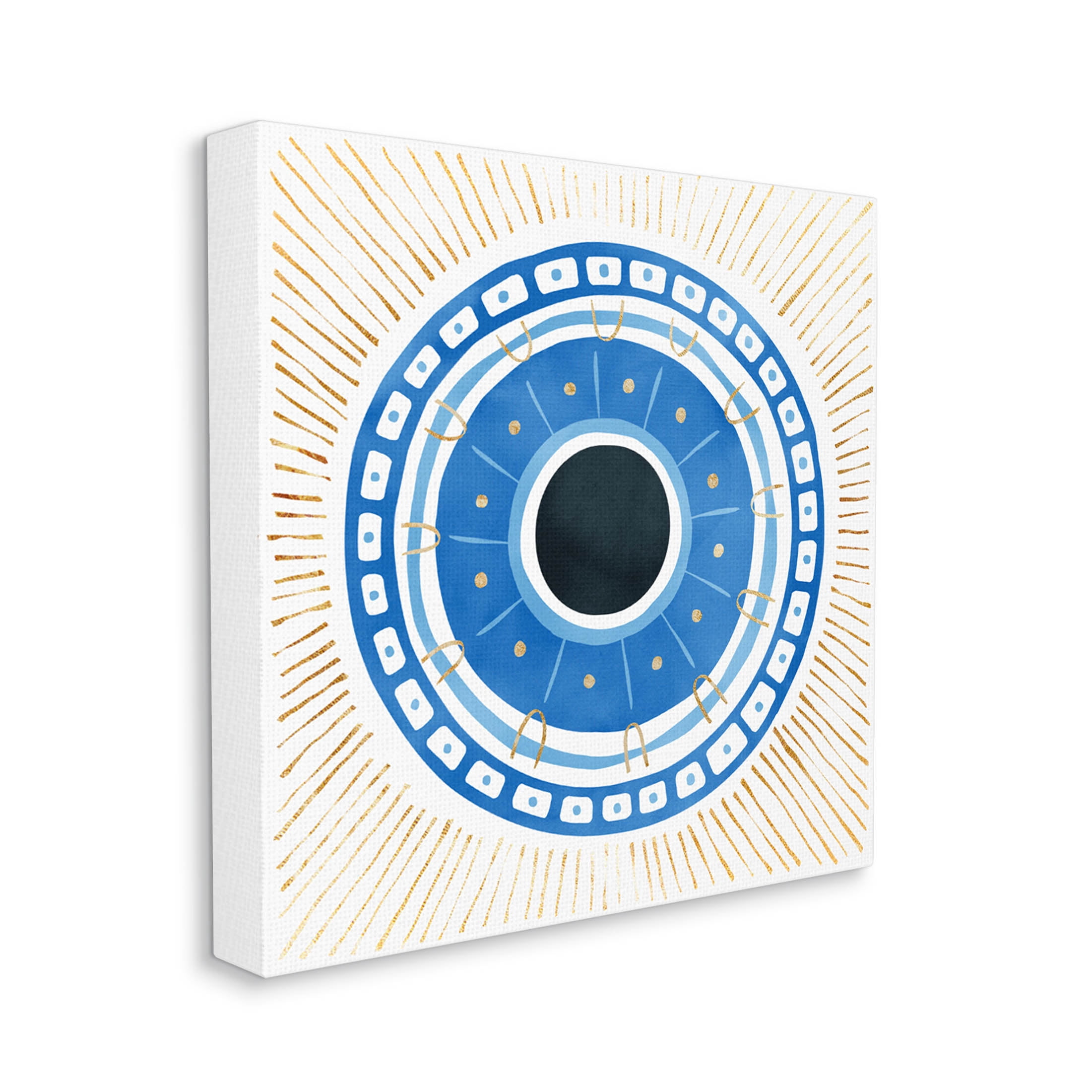 Stupell Industries Patterned Evil Eye Mati Symbol Graphic Art Gallery Wrapped Canvas Print Wall Art, Design by Ziwei Li