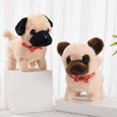 thumbnail image 5 of Electric plush dog, sandpiper, can walk, bark, and wag its tail. Children's electric toys for playing house, electronic pets (sandpiper (black)), 5 of 5