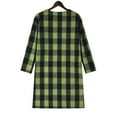 thumbnail image 5 of DailyTrove Women's Longline Plaid Shacket - Oversized Casual Coat, Versatile for Layering, 5 of 6