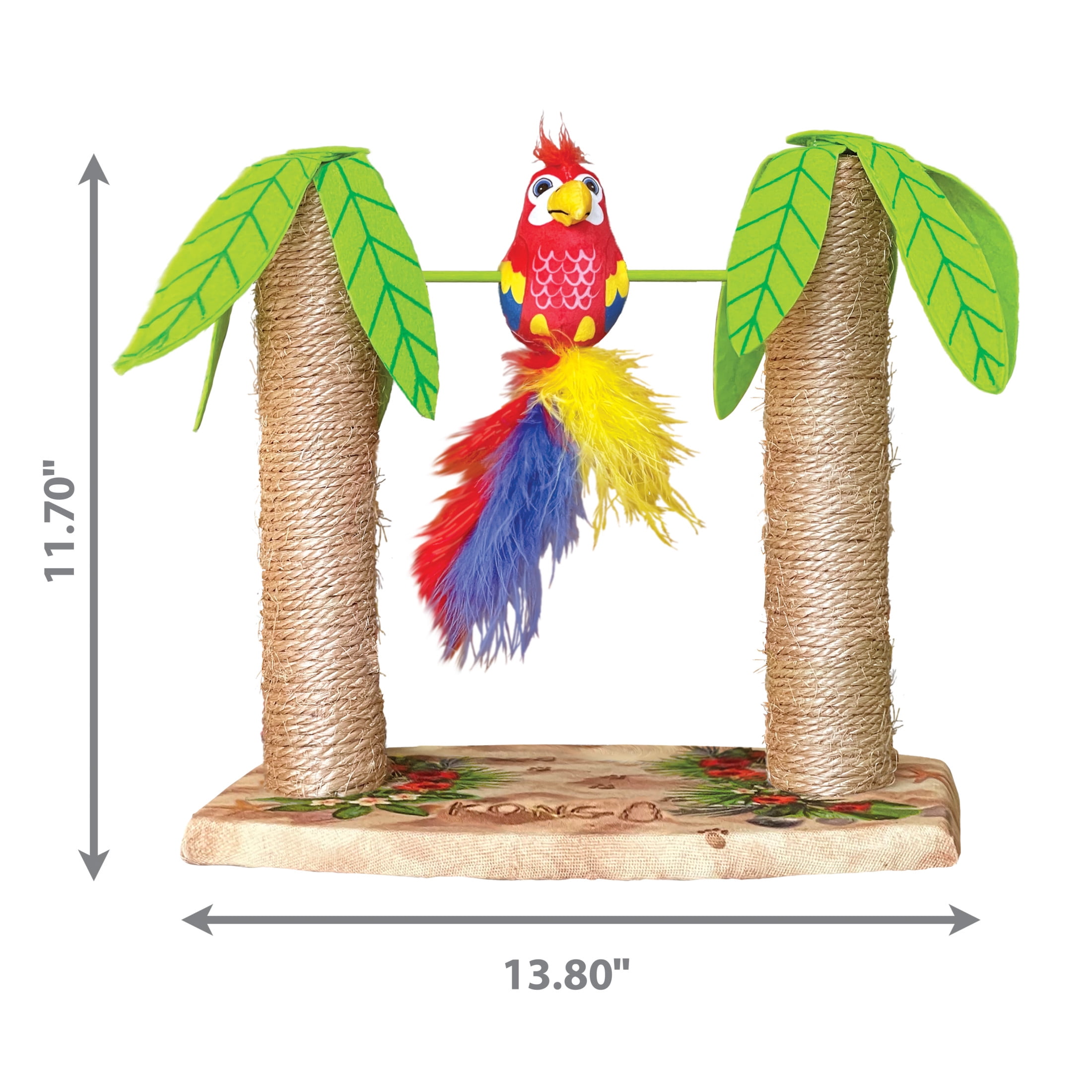 KONG® Play Spaces Tiki Twirl, Scratching and Batting Cat Toy, with Premium North American Catnip
