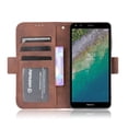 thumbnail image 3 of Case for Nokia C01 Plus Cover Adjustable Detachable Card Holder Magnetic closure Leather Wallet Case - Brown, 3 of 5