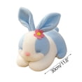 thumbnail image 2 of Easter Bunny Stuffed Animal with Flower, 12" Mother & Baby Rabbit Plush Toy - Soft Decorative Pillow for Couch, Waist Support & Nap, Easter Gift for Kids, Girls & Women Blue, 2 of 6