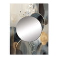 thumbnail image 2 of Designart "Minimalist Modern Shapes in Gold and Grey I" Abstract Modern Shapes Mirror Wall Decor - Modern Gold Abstract Mirror Wall Art For Bathroom - 32" x 24" Inch, 2 of 5