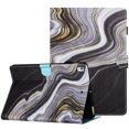 thumbnail image 6 of Allytech Case for Samsung Galaxy Tab S6 Lite 10.4" 2020 Model (SM-P610/P615) with Pen Holder & Card Slots, Multi-Angle Viewing Stand PU Leather Auto Sleep Wake Shockproof Flip Case, Black Gold Marble, 6 of 9