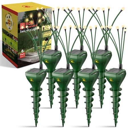 X-PEST 8 Pack Mole Repellent Stake with Bulbs, Gopher Repellent Ultrasonic, Solar Powered Mole Repellent, Skunk Repellent for Yard, Squirrel Repellent Outdoor