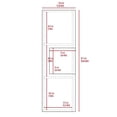 thumbnail image 2 of Magna Surface Mount, Frameless 1-Door Medicine Cabinet with 3 Shelves - Wood Grain, 2 of 9