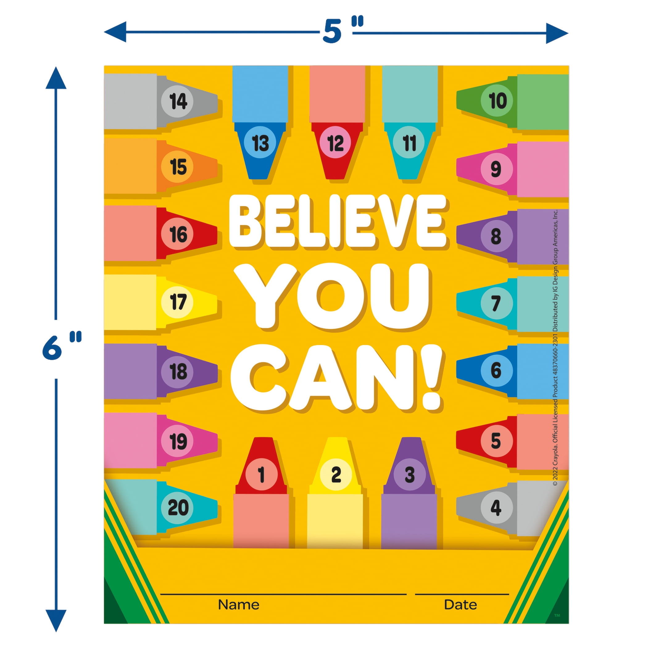 Eureka Crayola Mini Reward Chart with Stickers, 36 Per Pack, 3 Packs