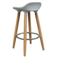 thumbnail image 4 of Set of 2 Mid-Century ABS & Solid Wood 26'' Counter Stool in White, 4 of 7